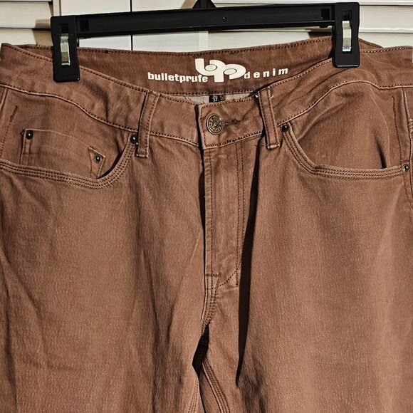 Bulletprufe Denim Jeans Slim Fit Size 32 x 32 Tobacco Brown - Picture 1 of 2